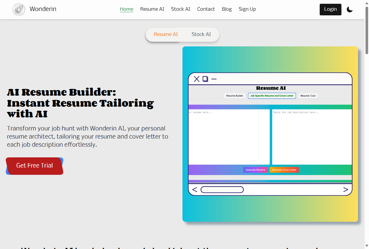 Wonderin AI – AI Resume Builder