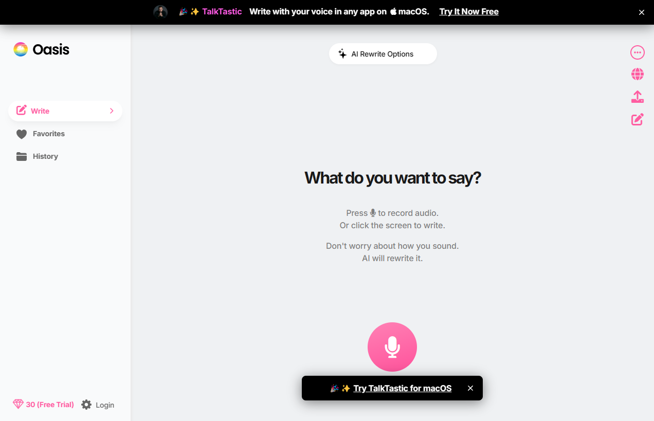 OASIS – Perfect Writing. Zero Effort.