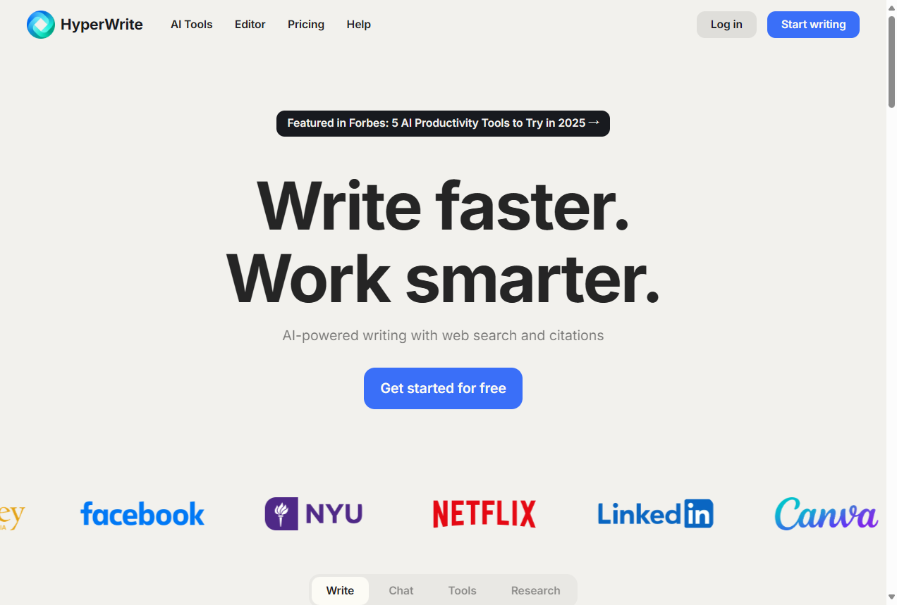 HyperWrite AI写作助手