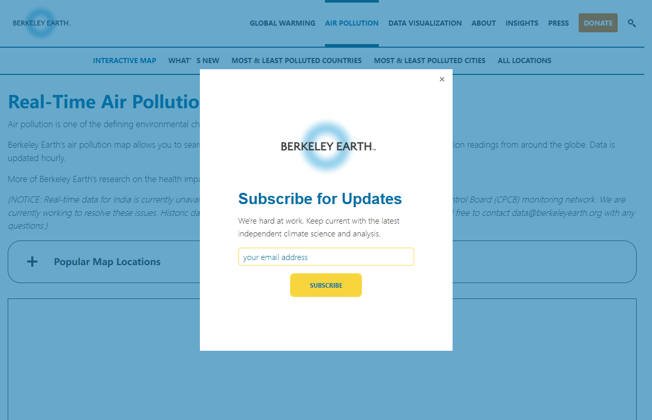 Real-Time Air Pollution Overview