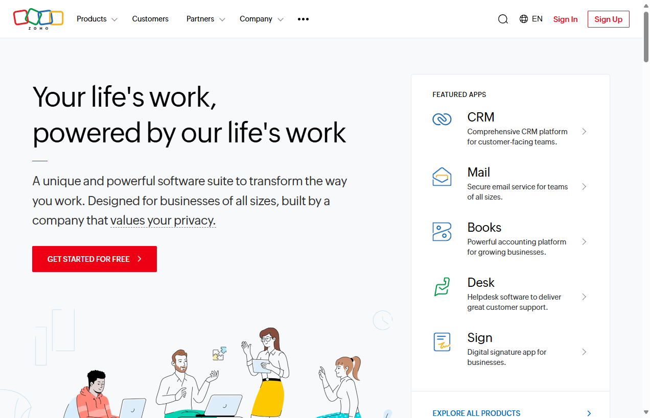 Zoho Cloud Software Suite