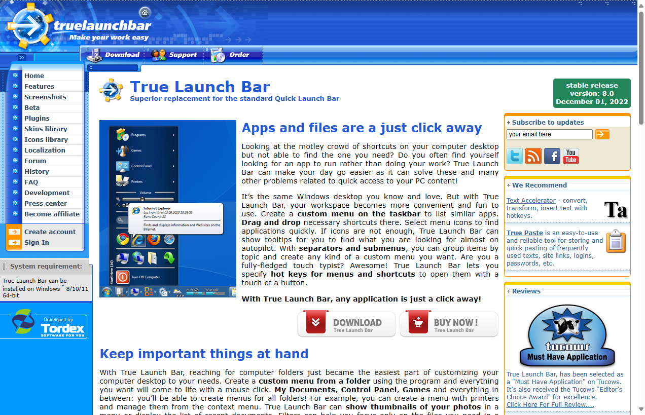 True Launch Bar
