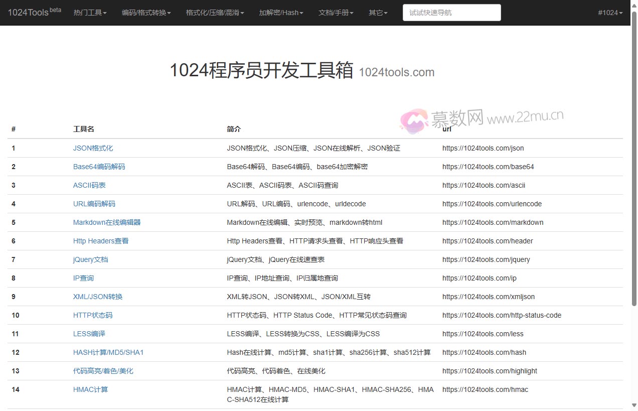 1024程序员开发工具箱