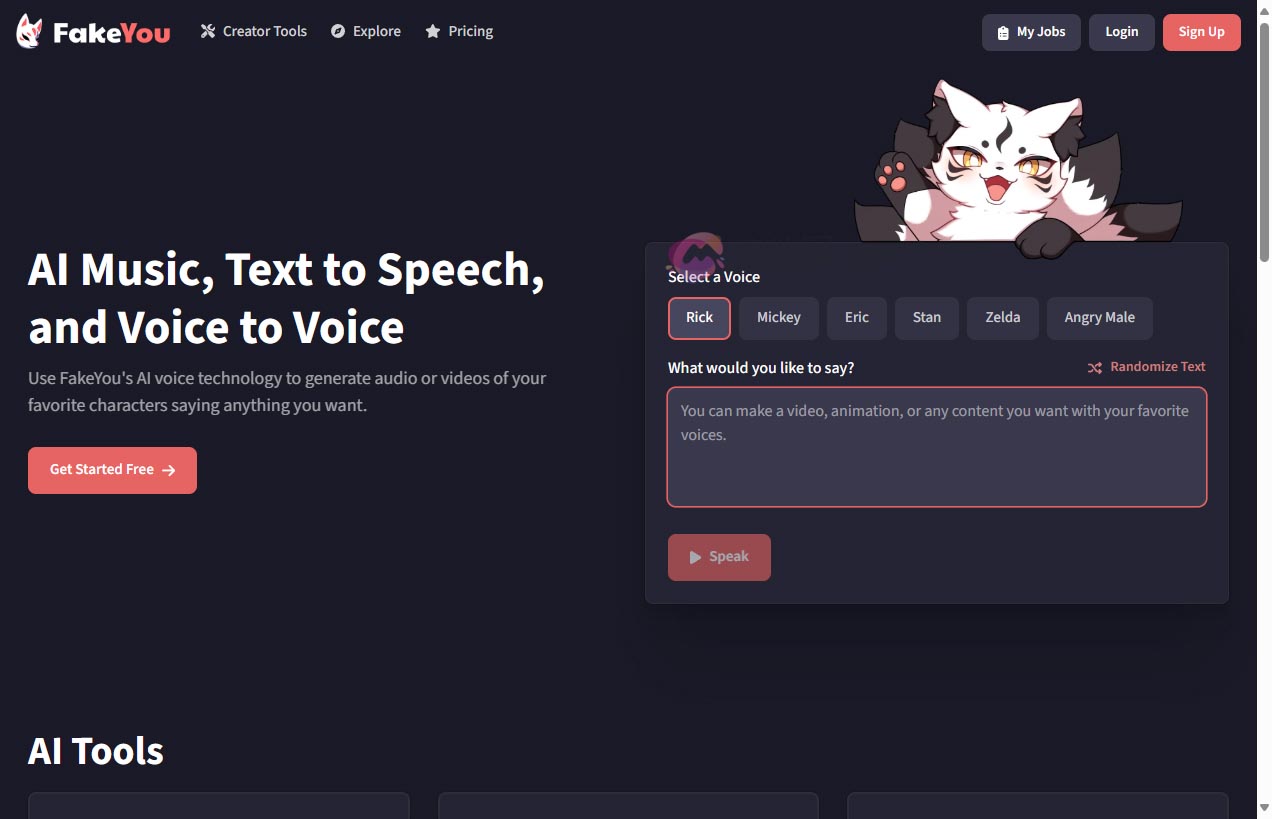 FakeYou Celebrity Voice Generator