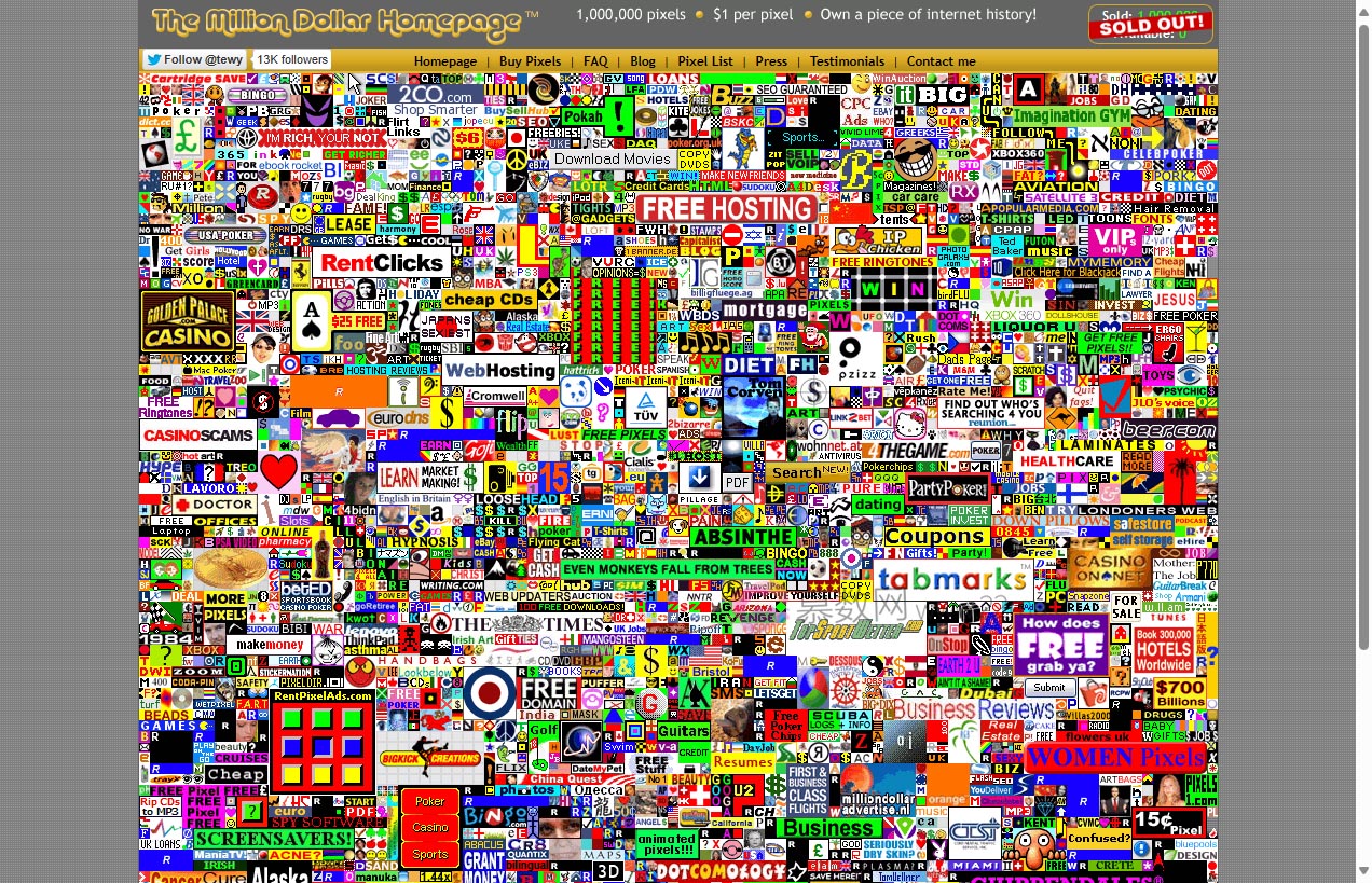 The Million Dollar Homepage
