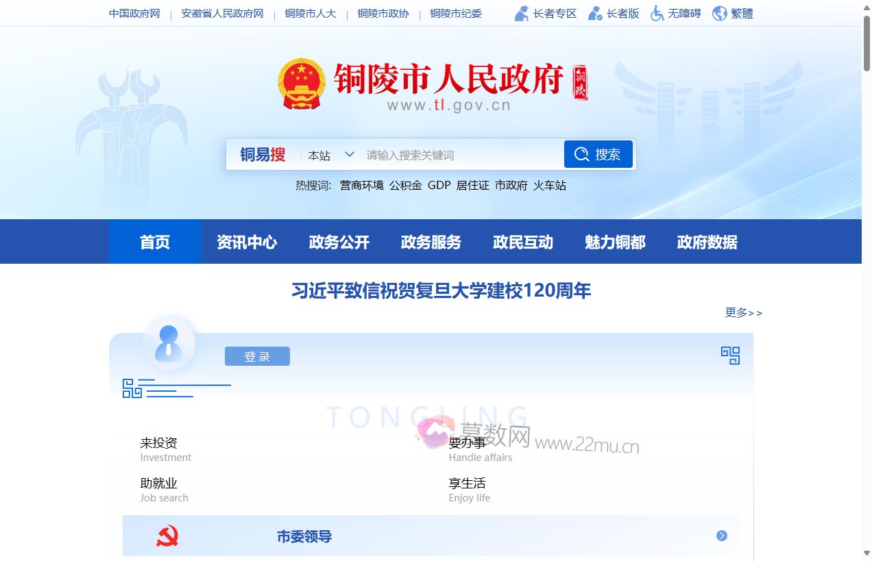 铜陵市人民政府门户网站