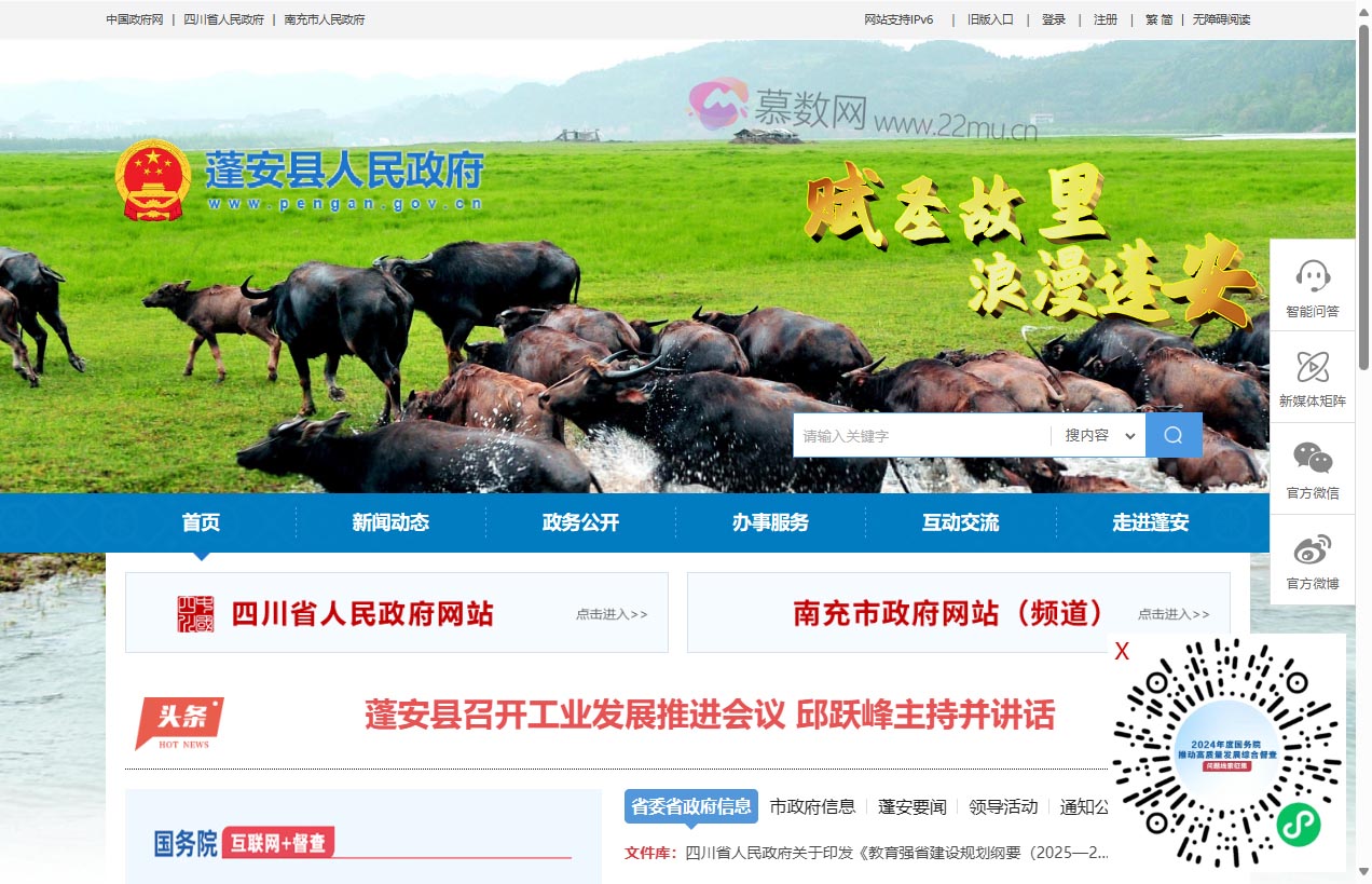 蓬安县人民政府门户网站