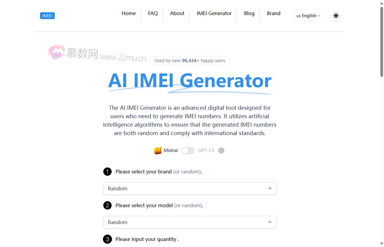 AI IMEI Generator