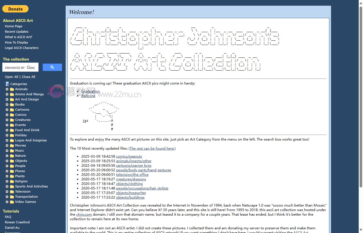 Christopher Johnson s ASCII Art Collection